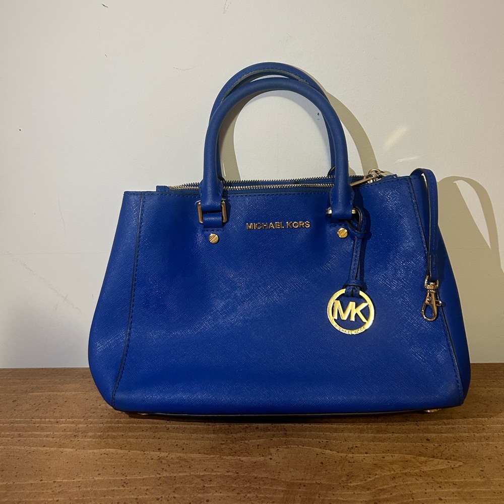 Blue Michael Kors Purse